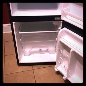 Mini fridge with a freezer